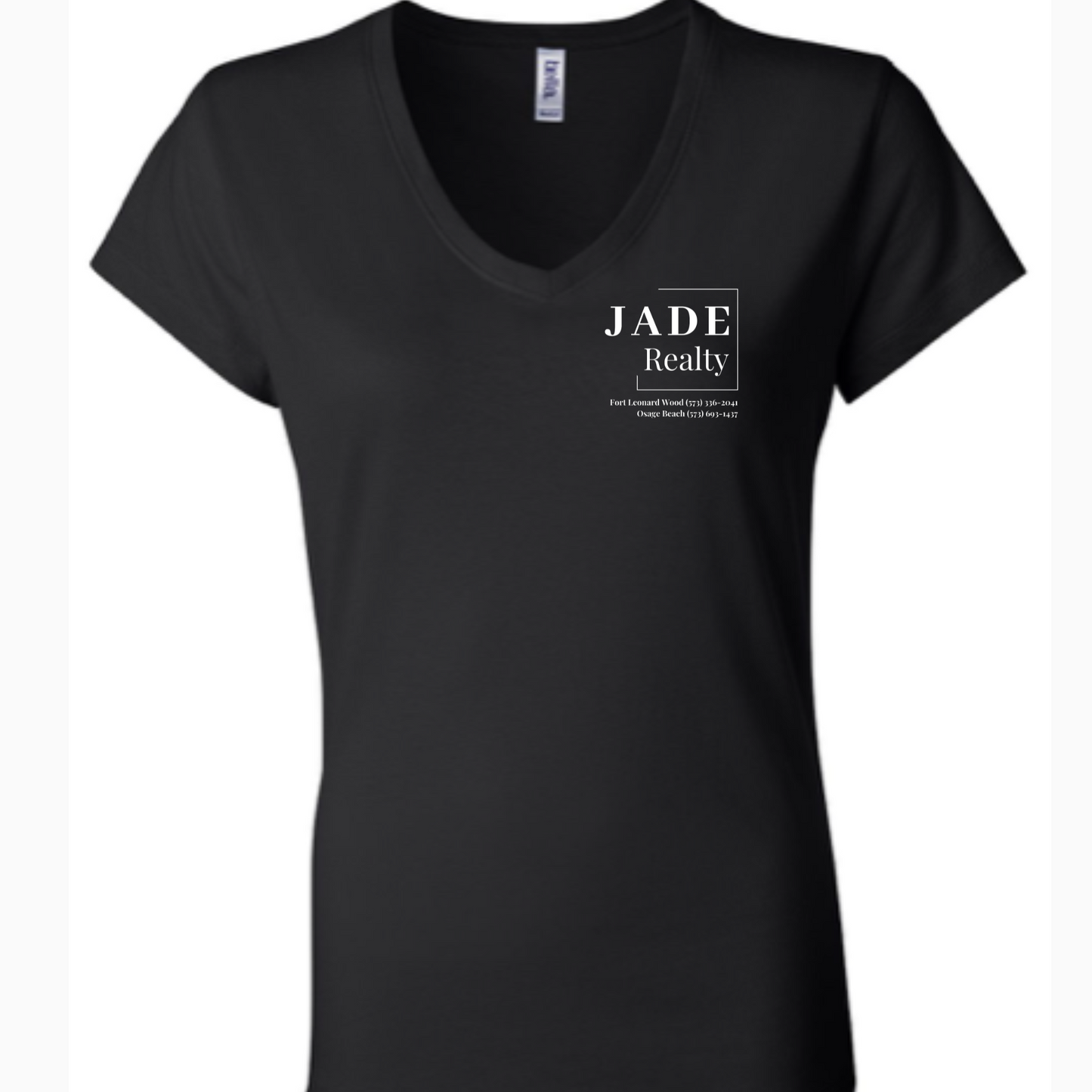 Jade Realty BELLA + CANVAS - Women’s Jersey V-Neck Tee