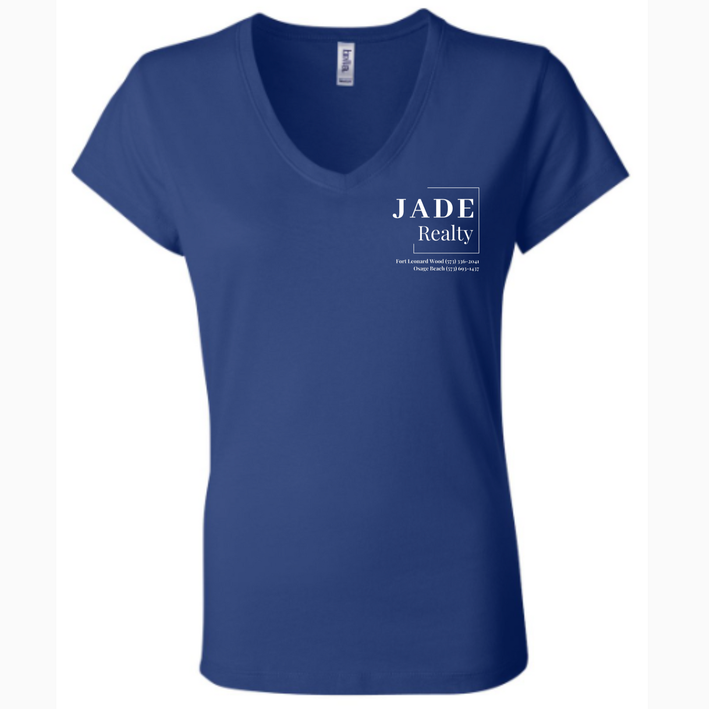 Jade Realty BELLA + CANVAS - Women’s Jersey V-Neck Tee